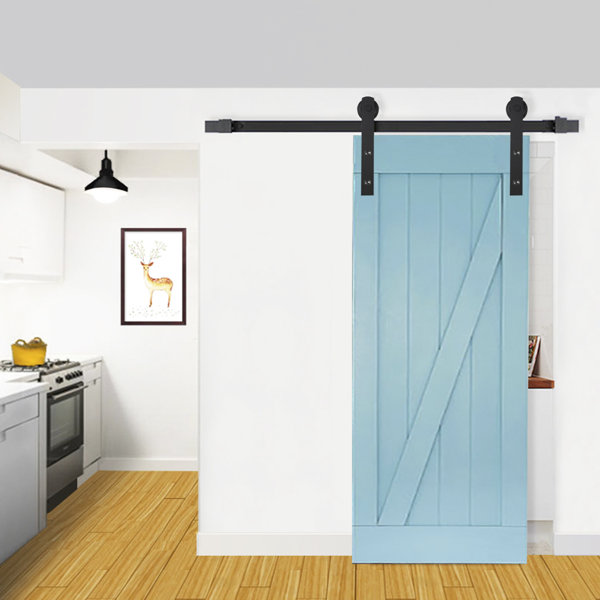 Ainfox Sliding Standard Single Barn Door Hardware Kit & Reviews  Wayfair